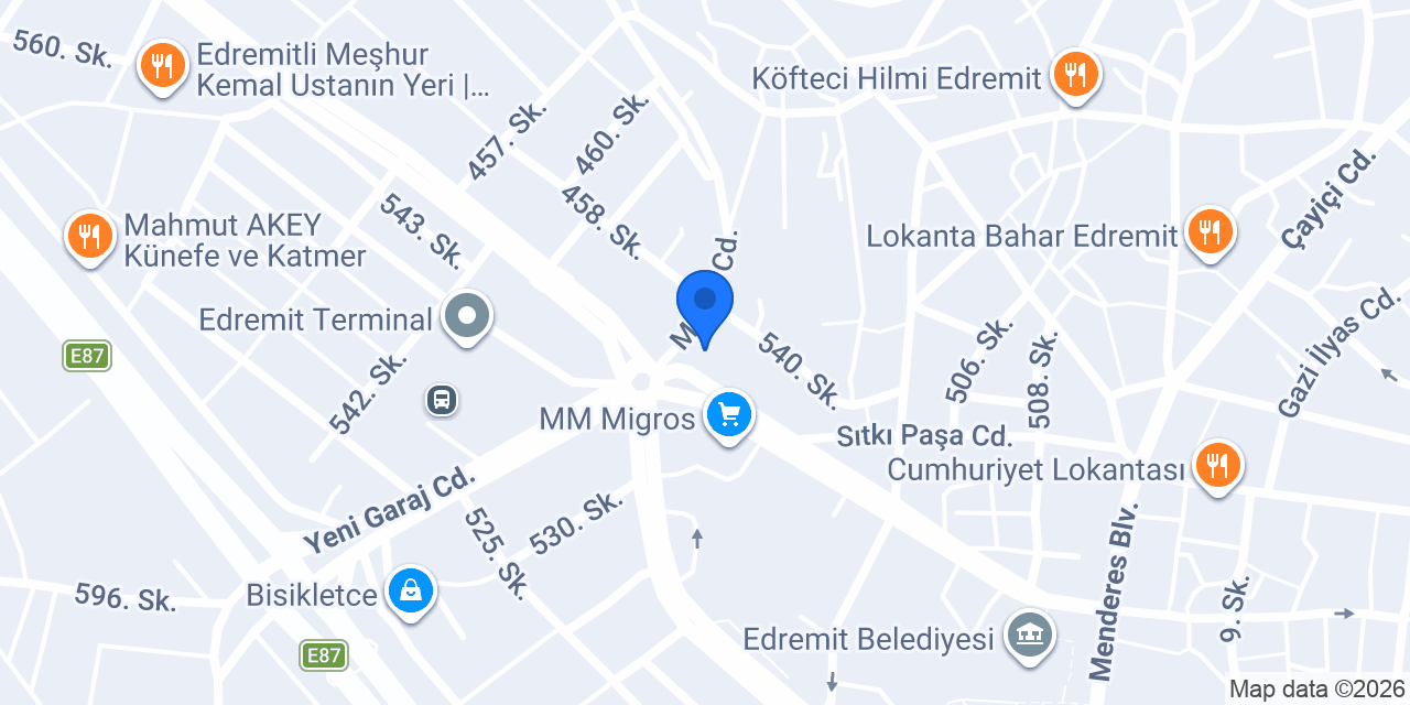 FuzulEv Balıkesir Edremit Şube konumu