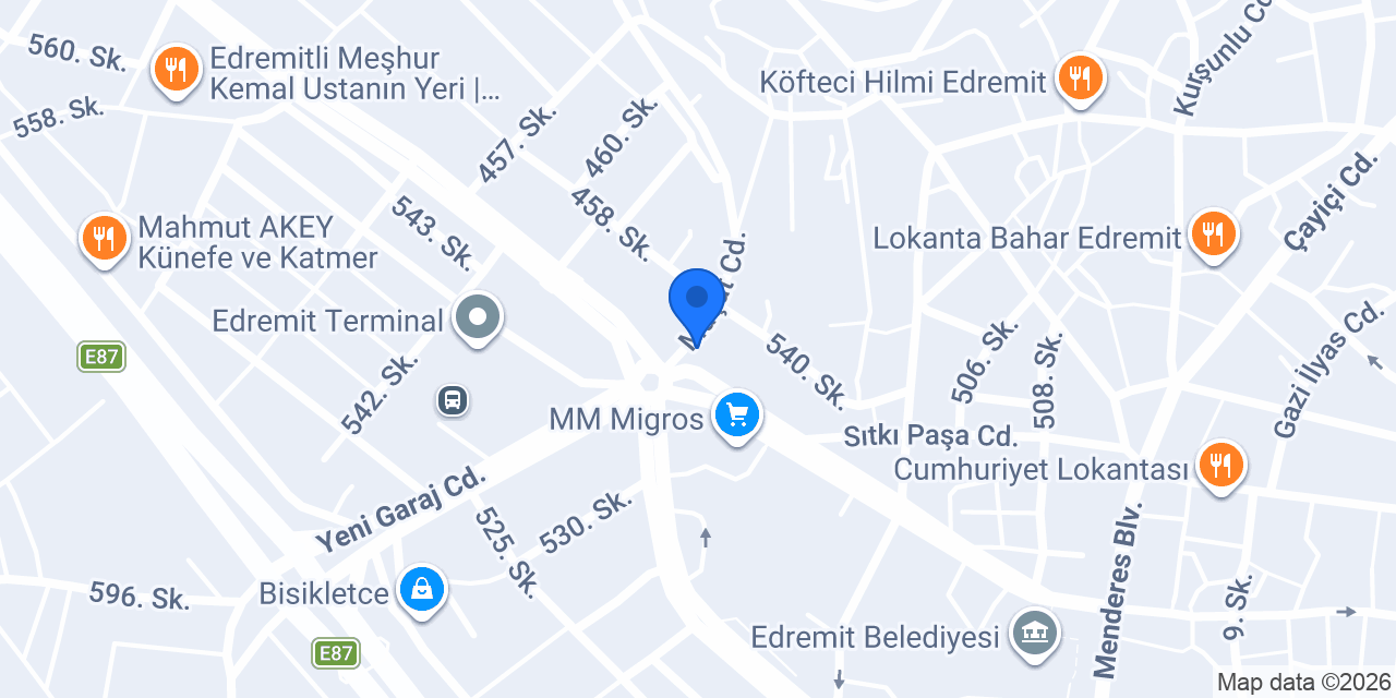 Bulut Mimarlık Edremit konumu