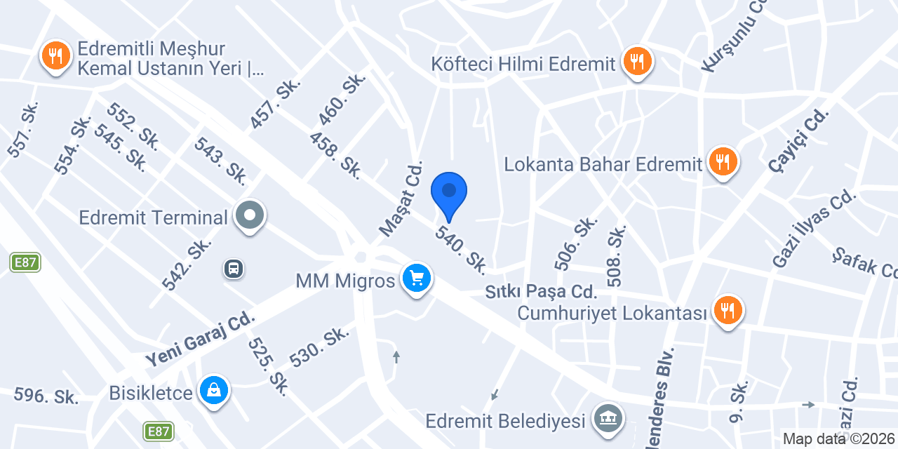 EDREMİT ORHANLİFT ASANSÖR MÜHENDİSLİK konumu