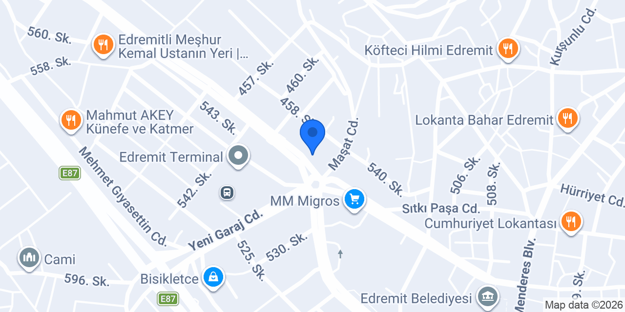 Özdeniz Market konumu