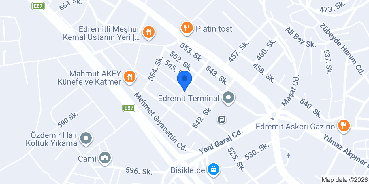 Özeniş Mobilya konumu