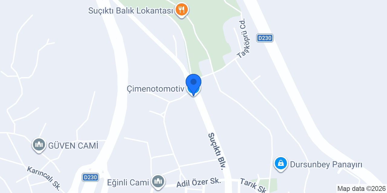 Çimenotomotiv konumu