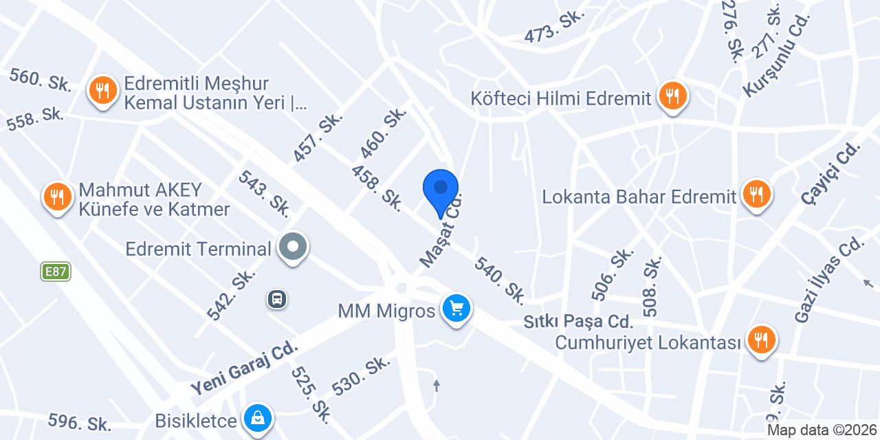Edremit Veteriner Kliniği konumu