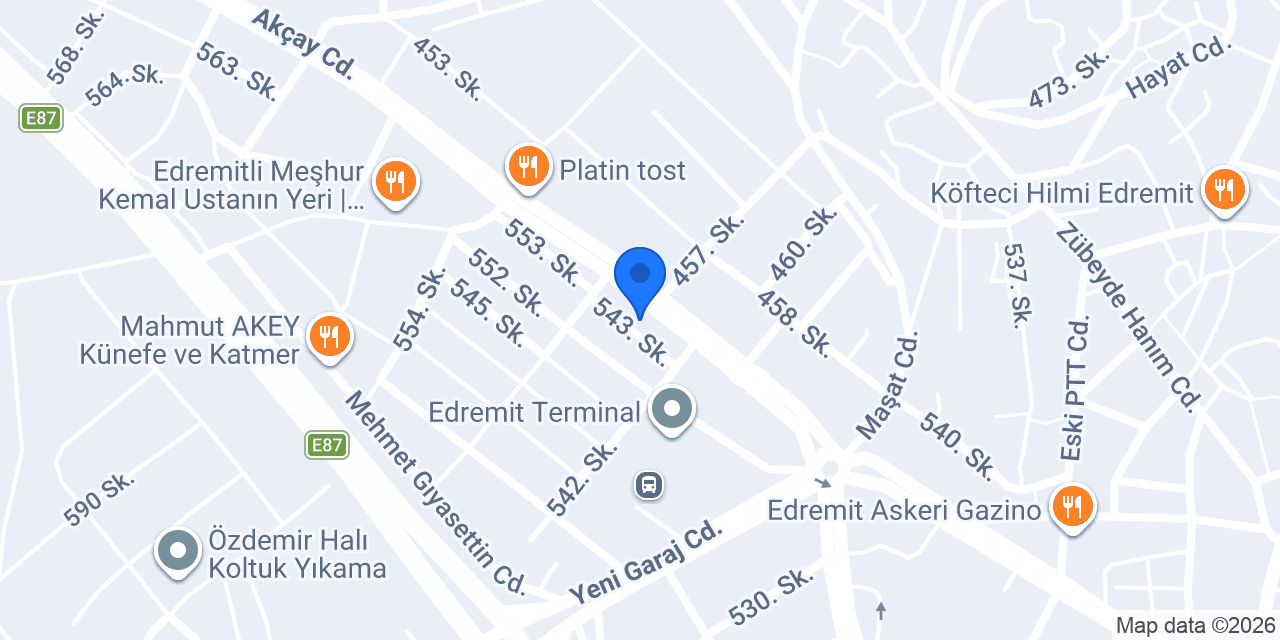 Fatih Yangın Edremit Yangın Tüpü konumu
