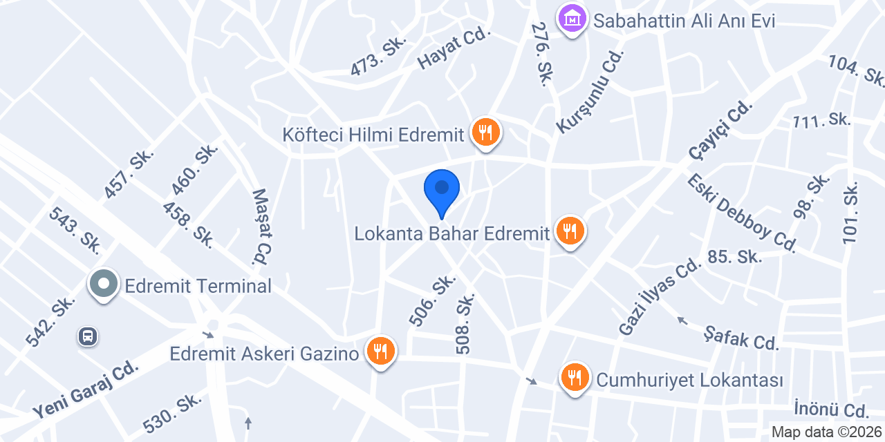 Kaplan Bakırcılık Edremit konumu