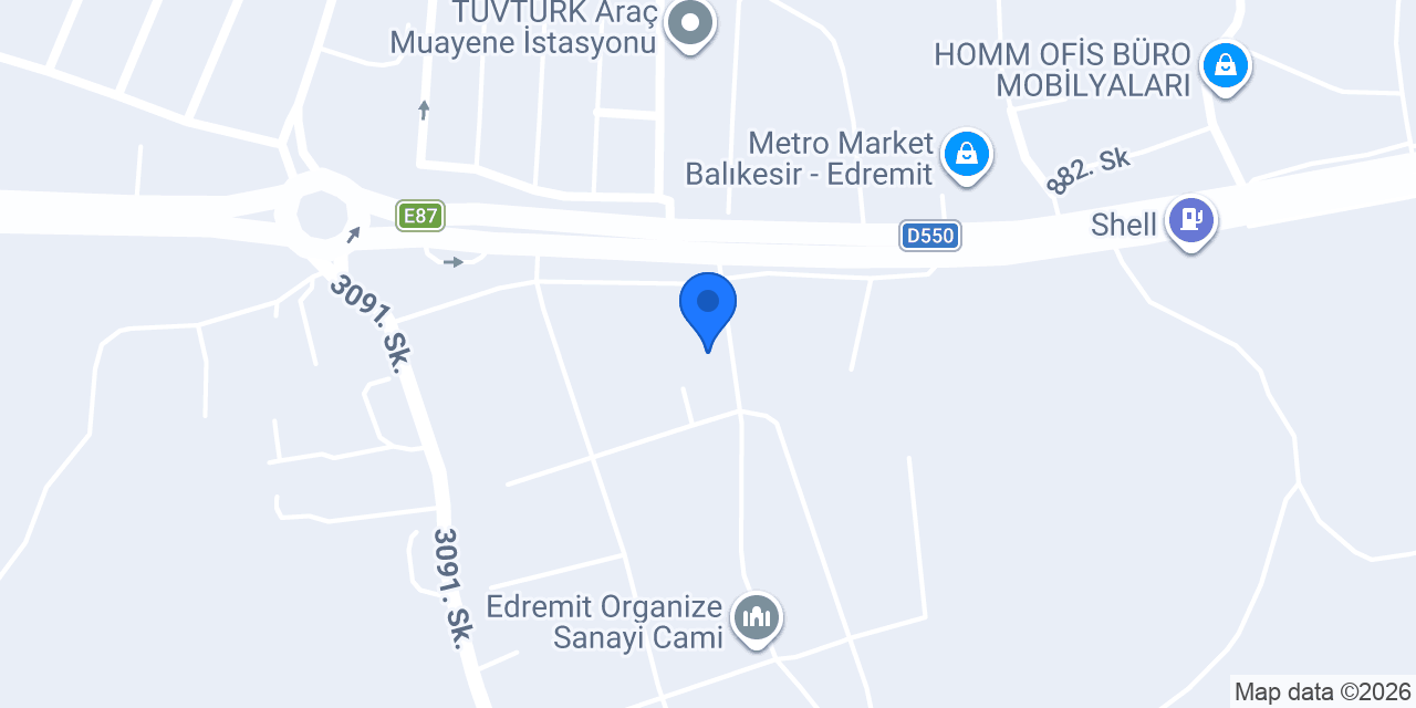 Edremit Mesleki Eğitim Merkezi konumu