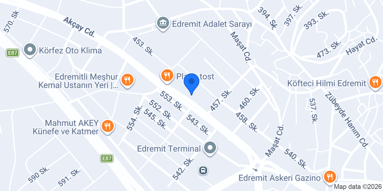 SANAYİCİLER OTO LASTİK-YOL YARDIM konumu
