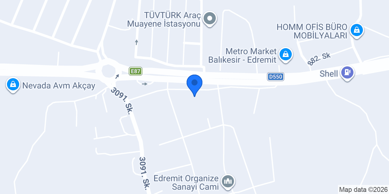 Göktaş Mobilya Edremit Şube konumu