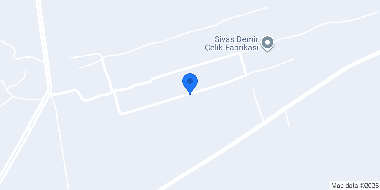 Sivas Demir Çelik Fabrikasi Haddehane konumu