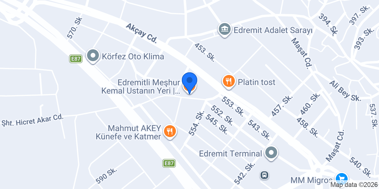 Edremitli Meşhur Kemal Ustanın Yeri | Edremitte Tandır | Edremitte Kelle Söğüş | Edremitte Kokoreç konumu