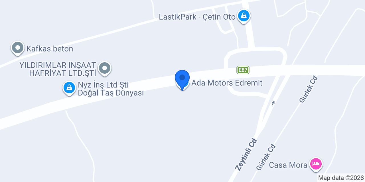 Ada Motors Edremit konumu