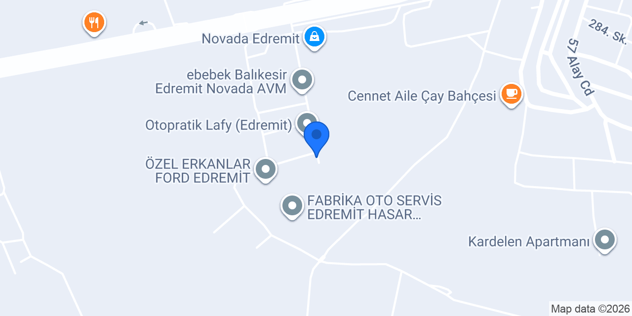 Edremit Oto Cam konumu
