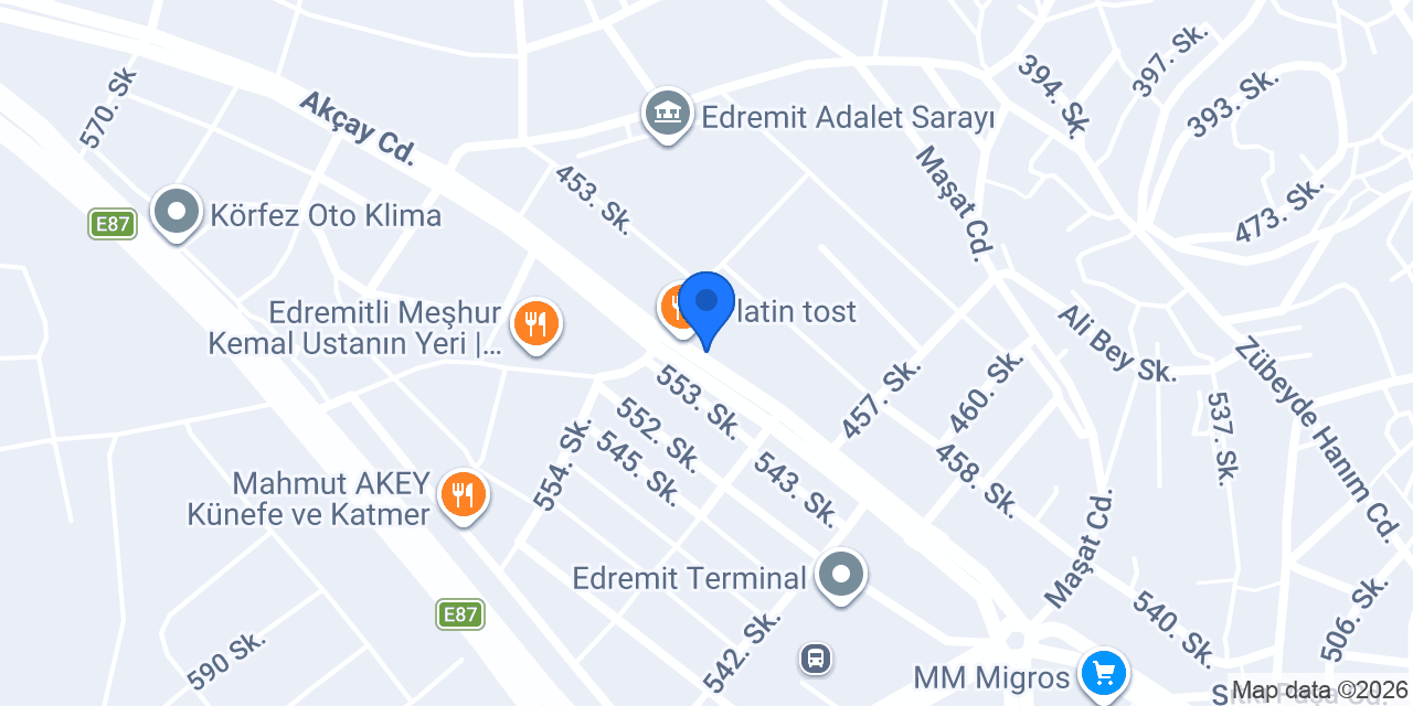 Lider Alüminyum - Edremit Cam Balkon konumu