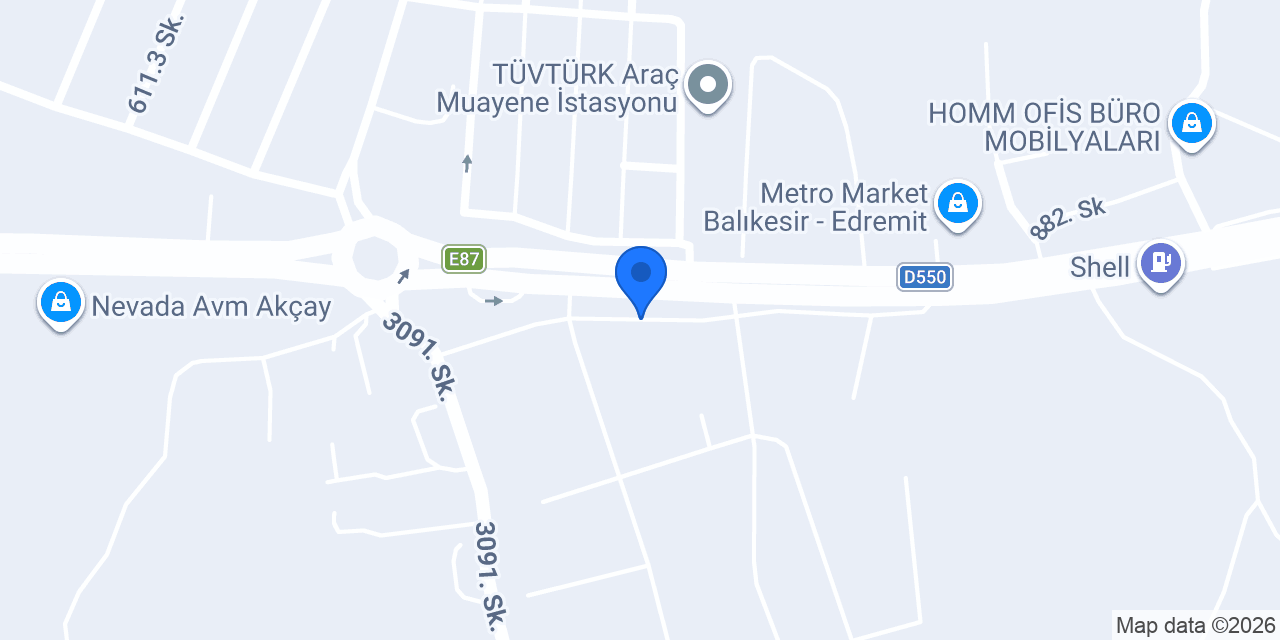 Örsan Çit Dünyası & Tel Çit İmalat Edremit konumu