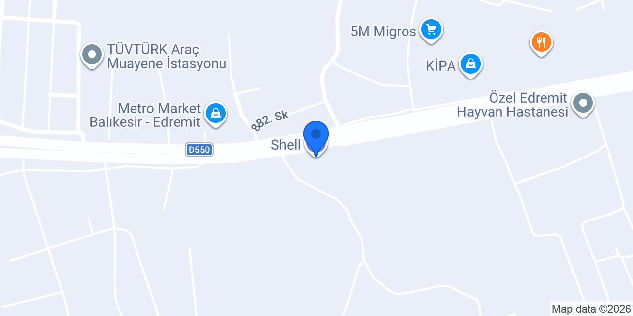 Shell konumu
