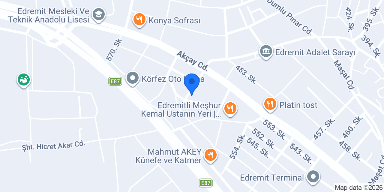 Aydın Oto Egzoz konumu