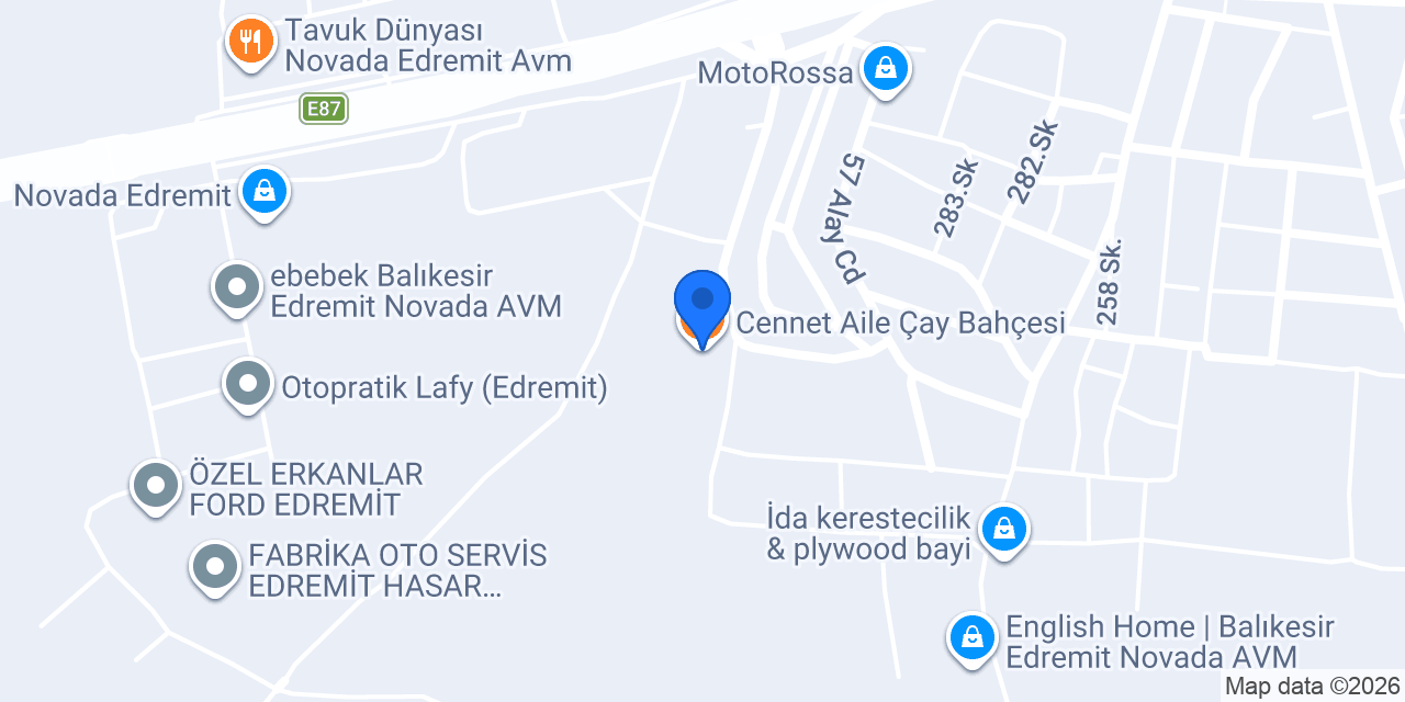 Cennet Aile Çay Bahçesi konumu