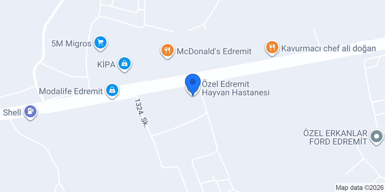 Özel Edremit Hayvan Hastanesi konumu