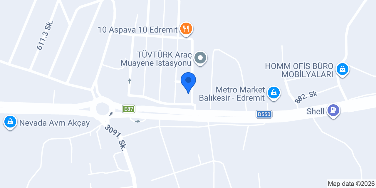 Taşkın Oto Yedek Parça konumu