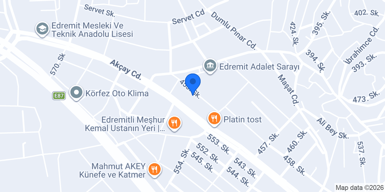 Edremit Lahmacun konumu