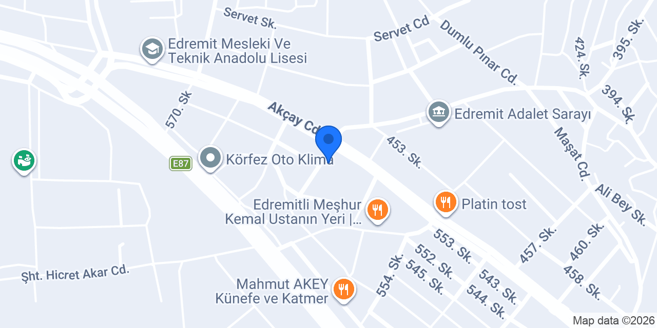 Edremit Oto Lastik konumu
