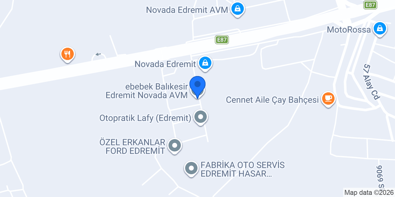 ebebek Balıkesir Edremit Novada AVM konumu