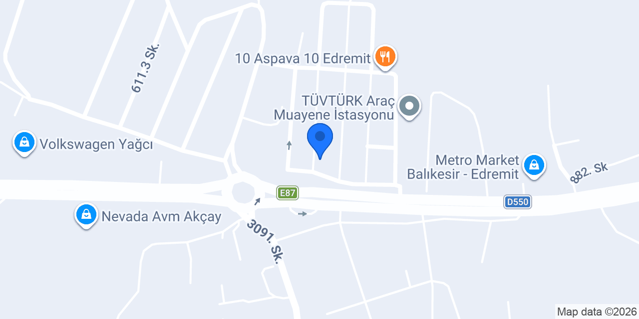 Bridgestone - Akya Ticaret konumu