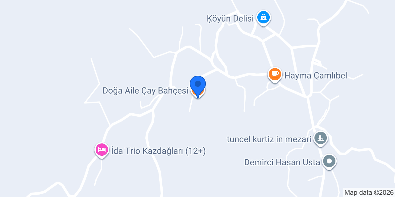 Doğa Aile Çay Bahçesi konumu