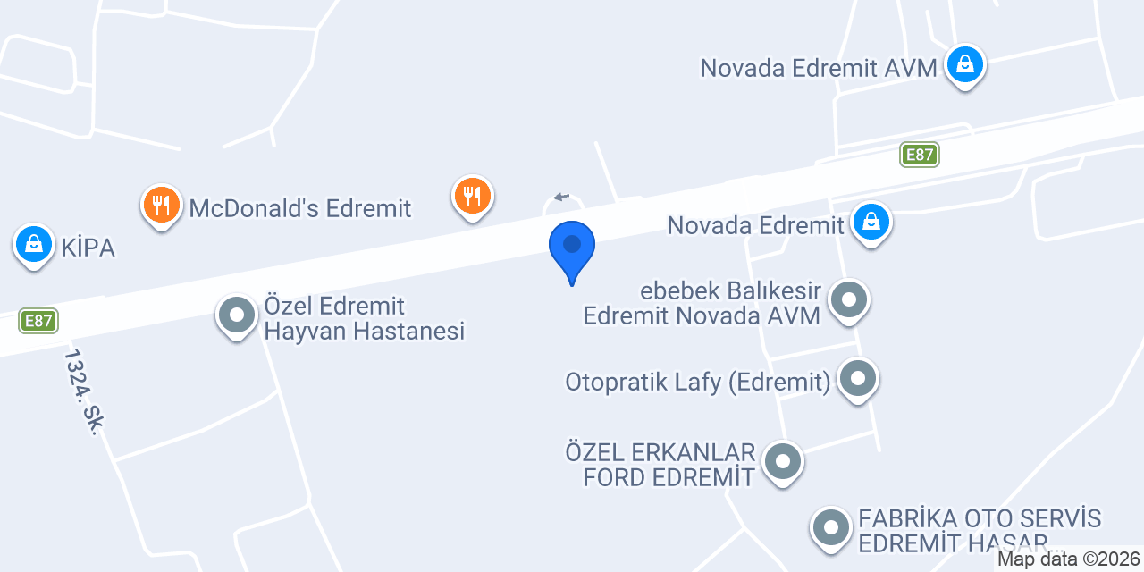 EDREMİT OTEL | HANZADE HOTEL konumu