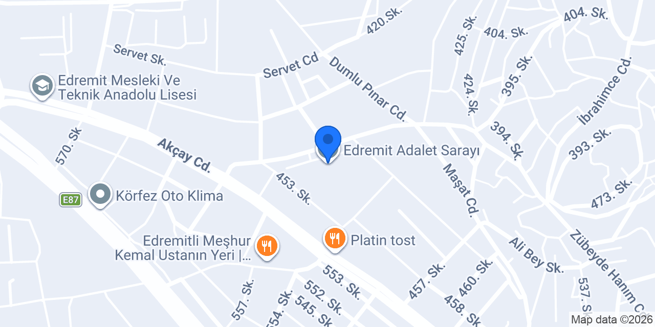 Edremit Adalet Sarayı konumu