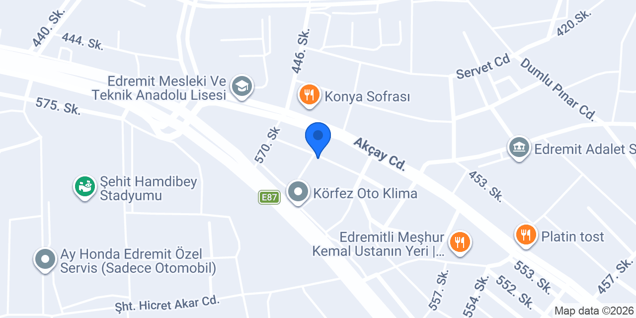 Öztürk Otomotiv konumu