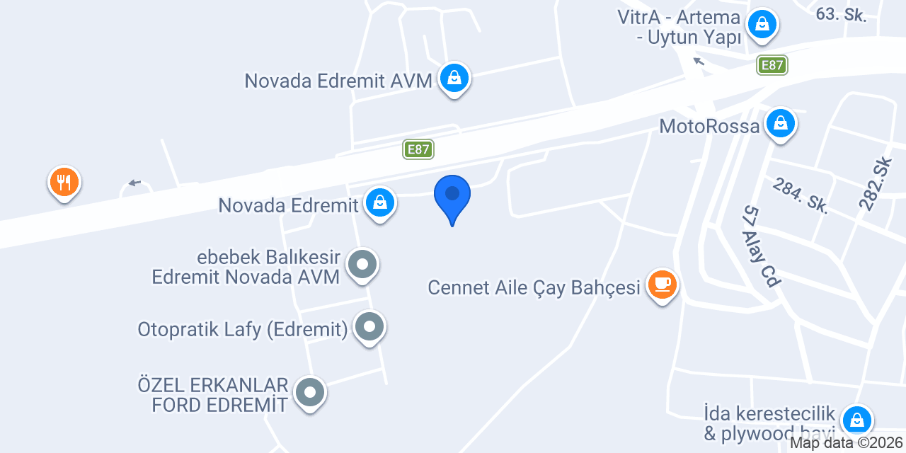 Evidea Edremit Novada AVM konumu