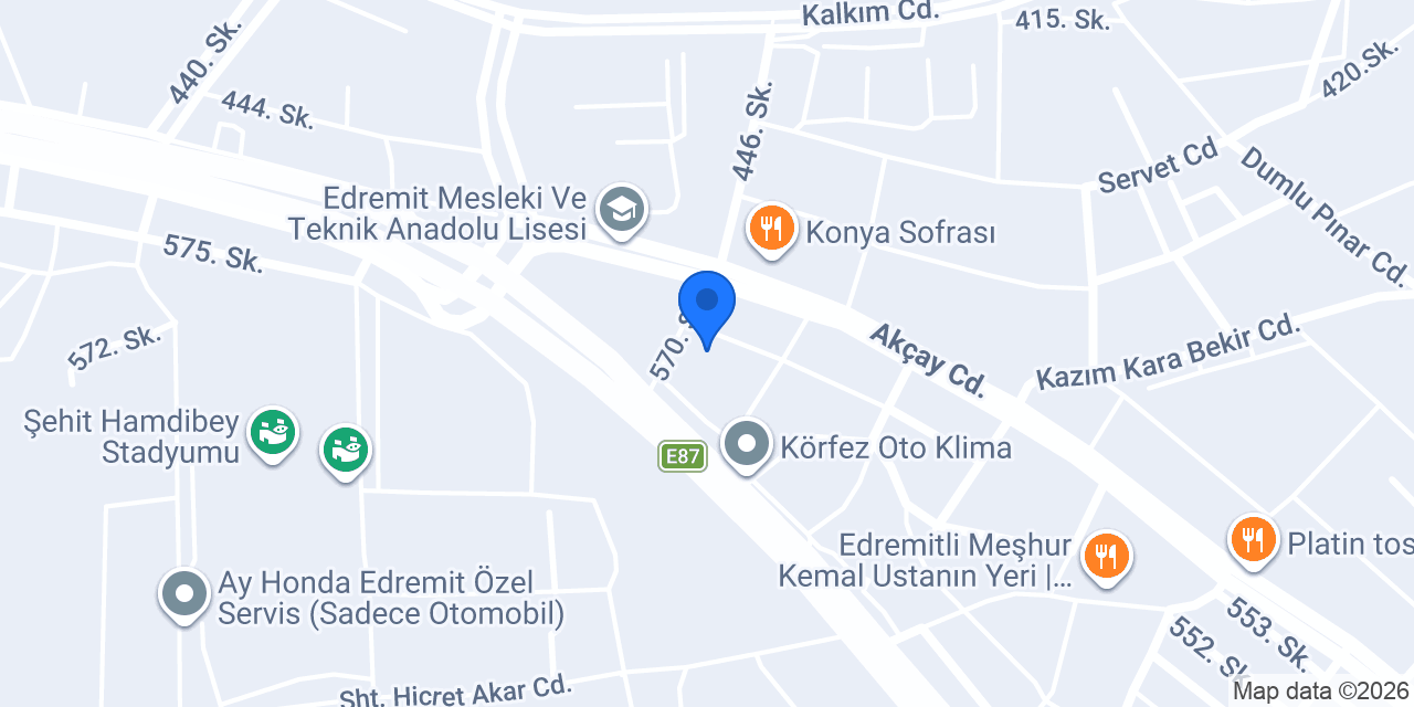HELVACIOĞLUotomotiv Edremit konumu