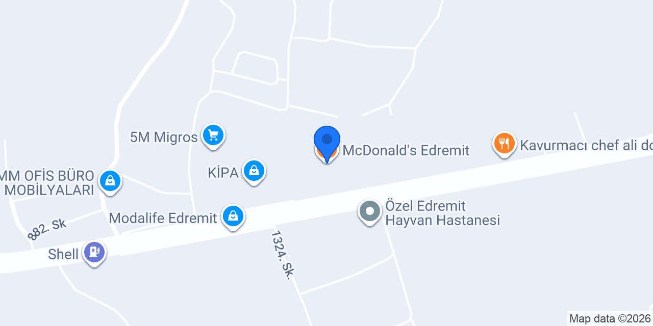 Bursa Kebap Evi Edremit Akın Avm konumu