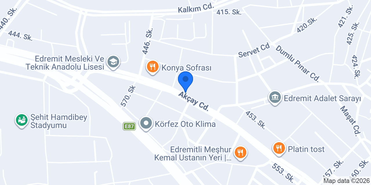 EDREMİT AKÜ DÜNYASI konumu