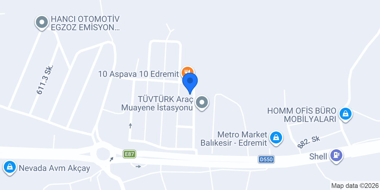 Oto İlhami yedek parca konumu