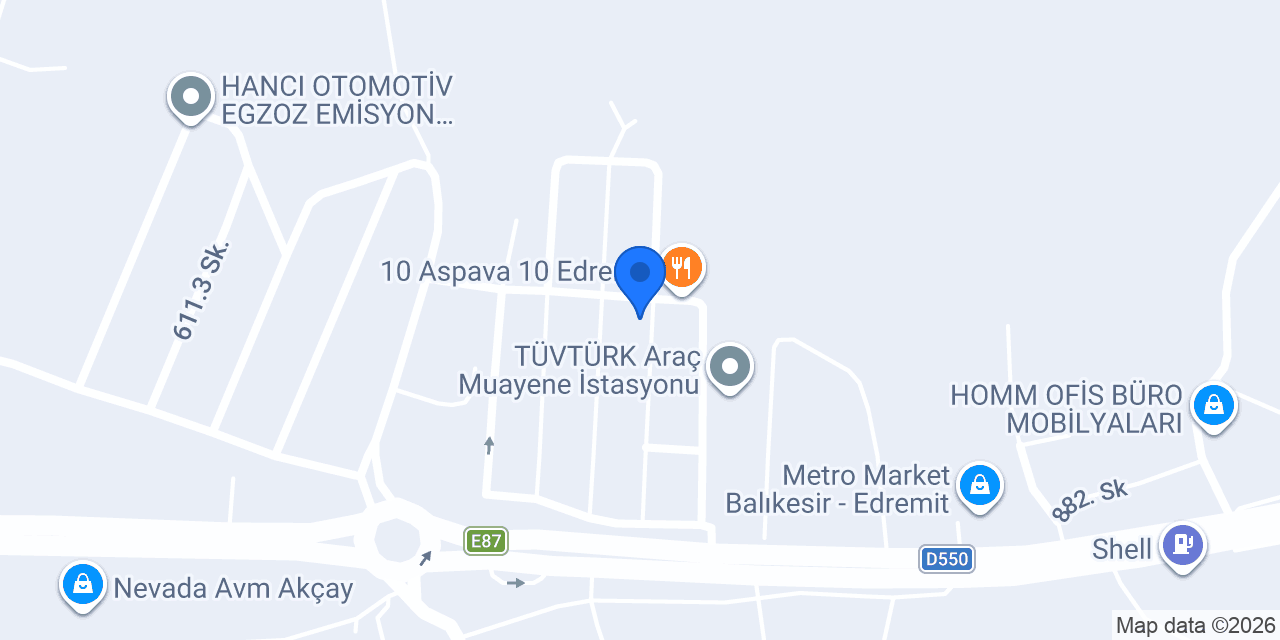 Otomat özel servis konumu