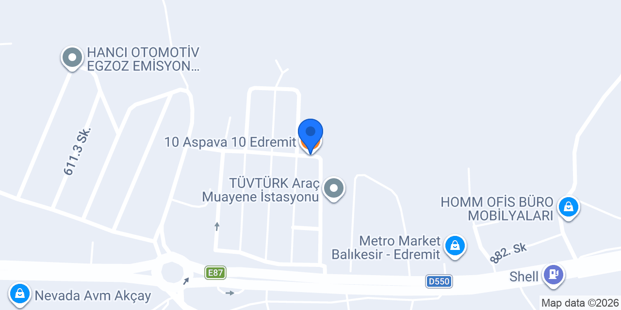10 Aspava 10 Edremit konumu
