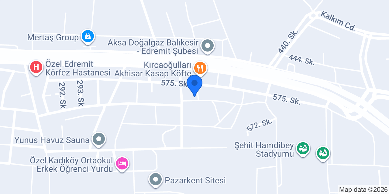 EDREMİT ÇEKİ DEMİRİ & ARAÇ PROJE konumu