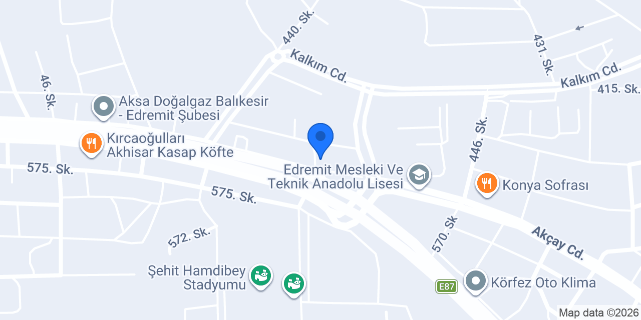 Ateş Otomotiv konumu