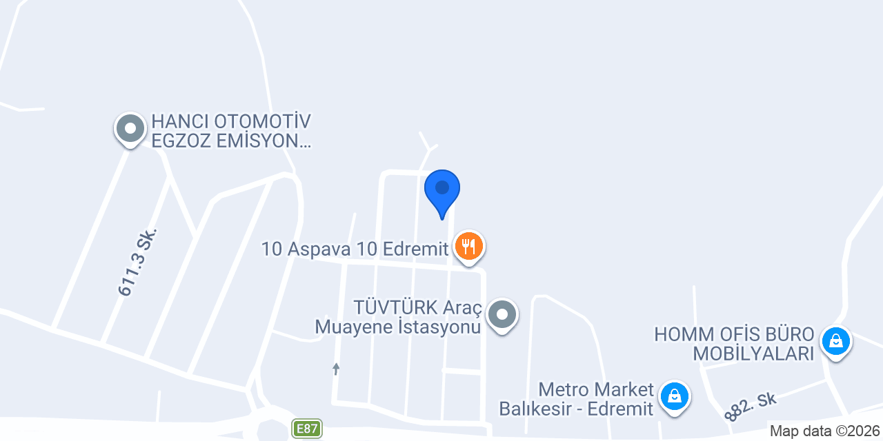 Çılgın oto kaporta konumu