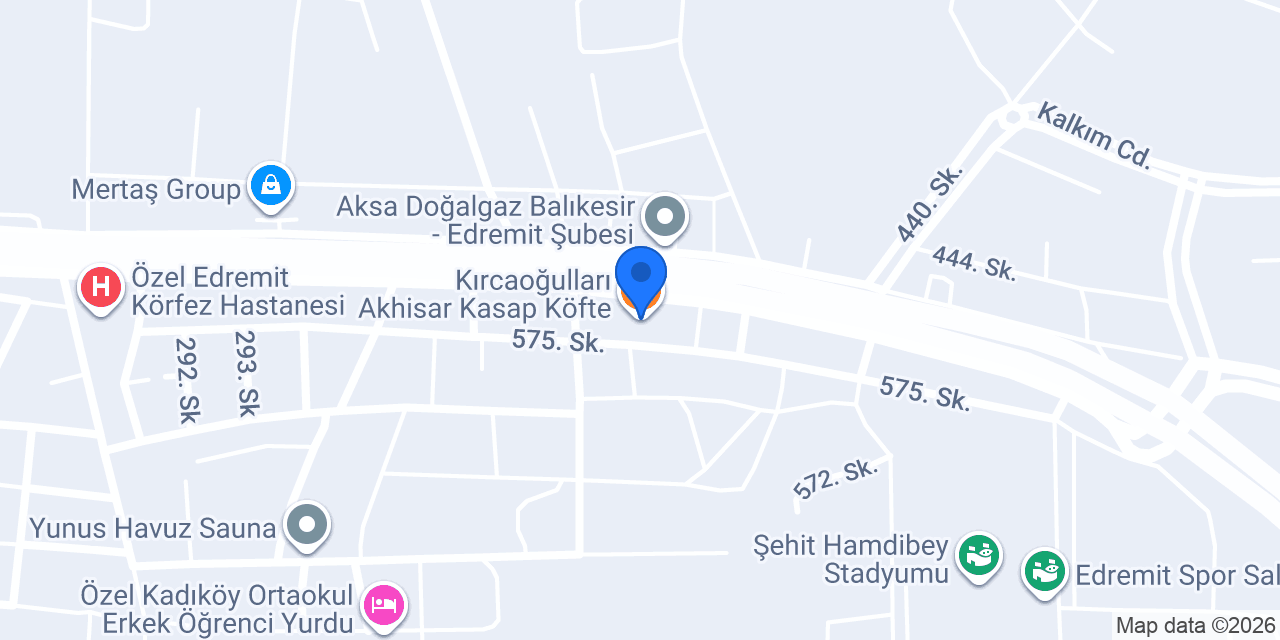 Kırcaoğulları Akhisar Kasap Köfte konumu