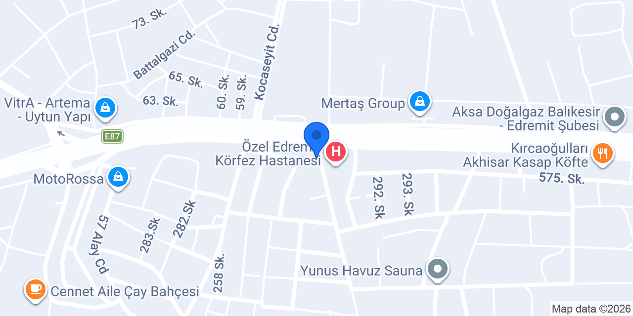 Kadıköy Hastane Taksi Edremit konumu