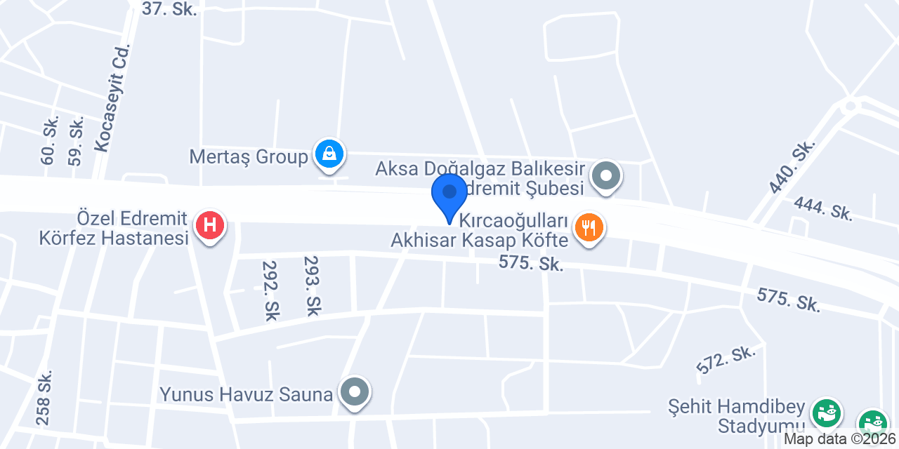 Deniz Oto Edremit - Balıkesir konumu