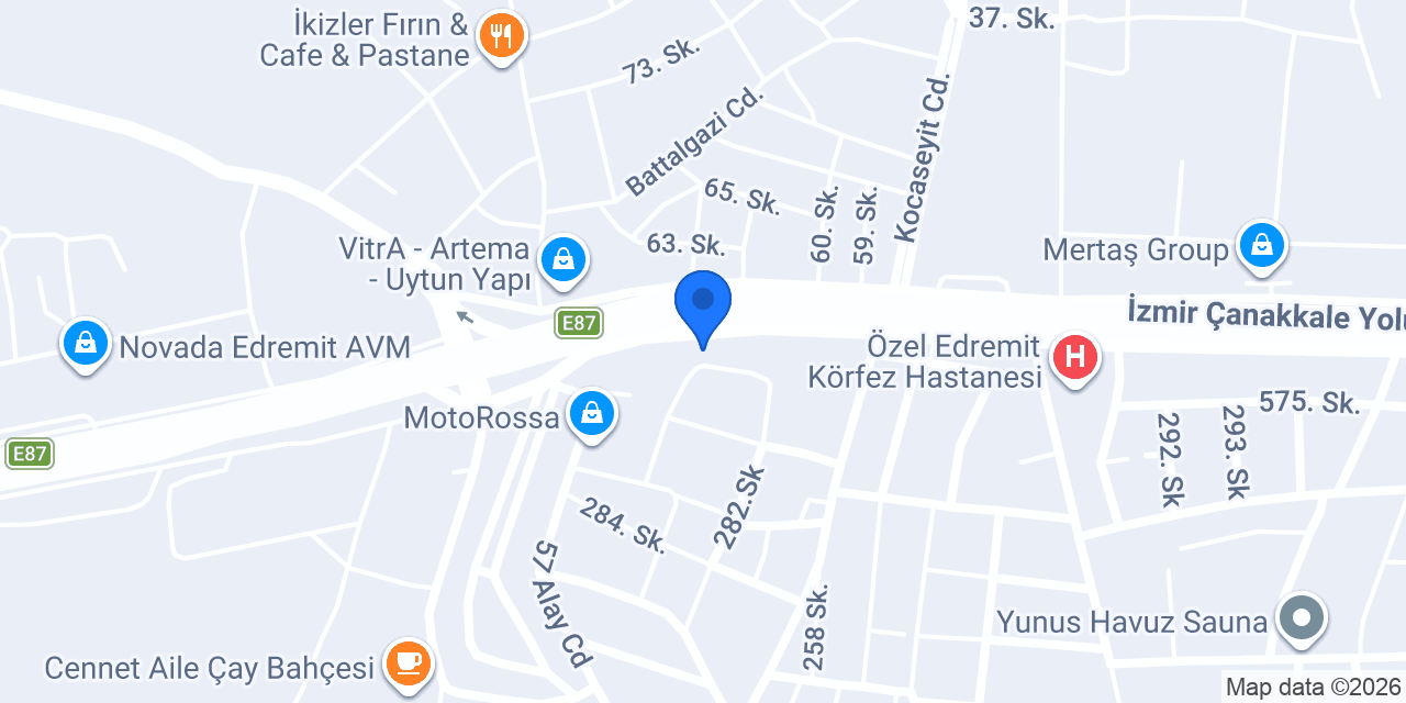 EDREMİT ASANSÖR - BLUE ASANSÖR konumu