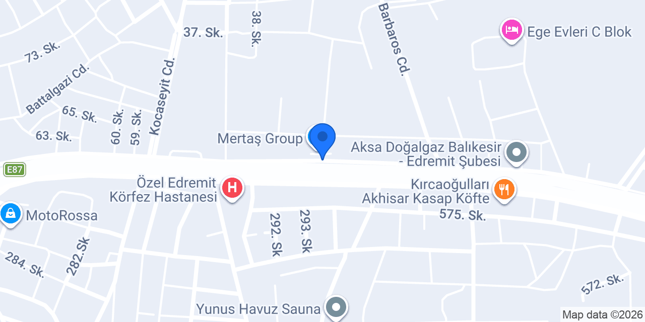 MFG DOOR ÇELİK KAPI EDREMİT konumu