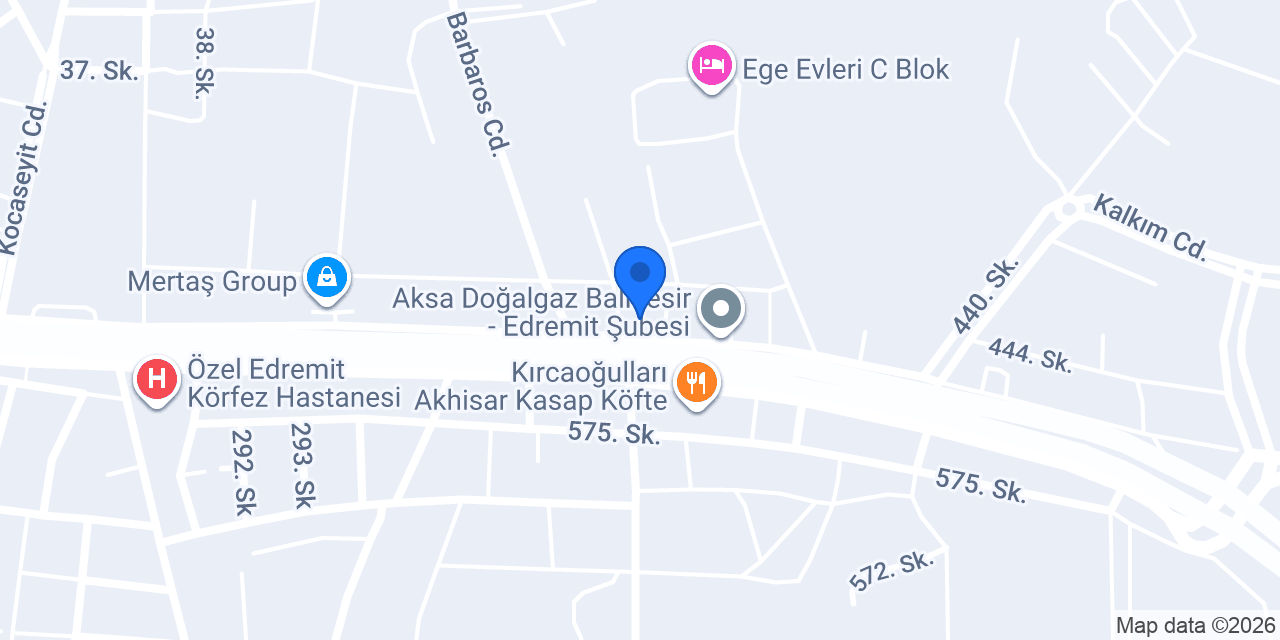 Luca Ahsap Mobilya Edremit konumu