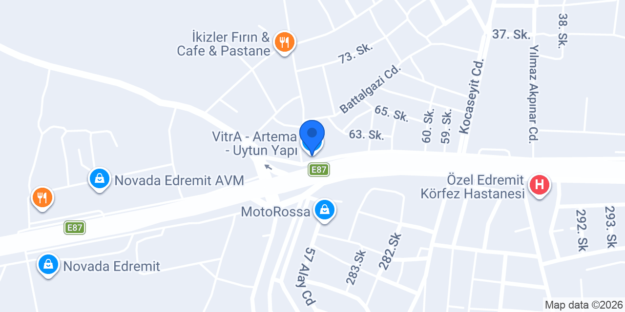 VitrA - Artema - Uytun Yapı konumu