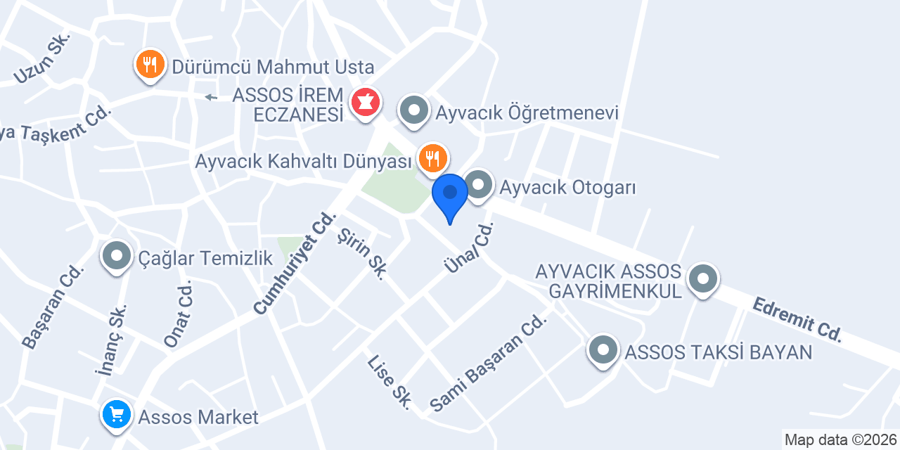 ASSOS KADIRGA TAKSİ konumu