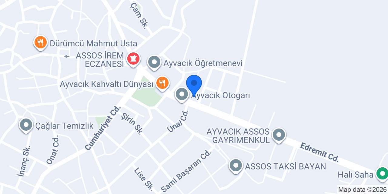 Ayvacık İlçe Seçim Kurulu Başkanlığı konumu